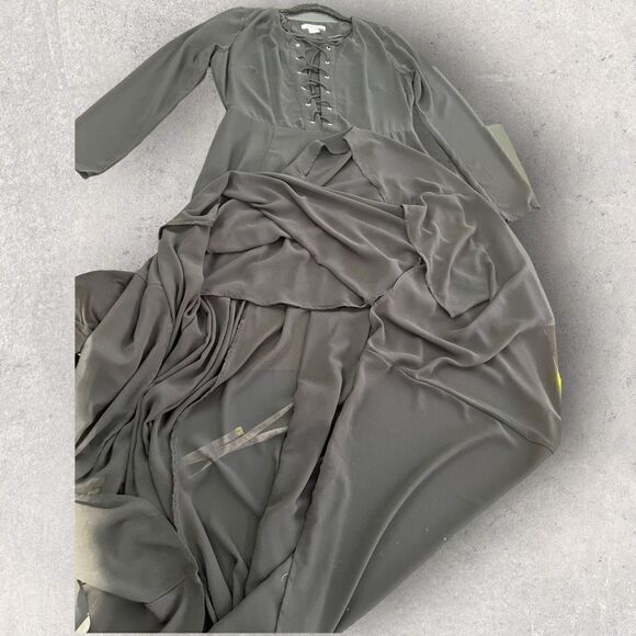 Corset front long sleeve maxi dress size large - Picture 3 of 6